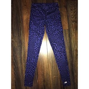 Purple Cheetah Print Champion Athletic Leggings